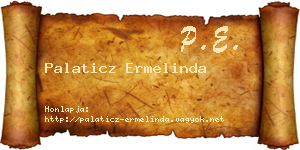 Palaticz Ermelinda névjegykártya